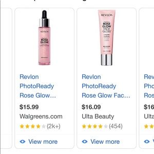 Revlon rose glow primer and face gloss